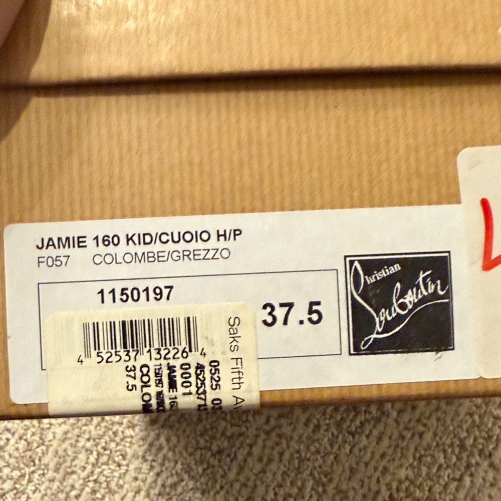 Christian Louboutin Beige Peep Toe Platform Heels - Picture 6 of 6